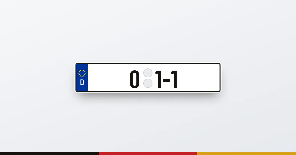 Kennzeichen ohne Buchstaben
